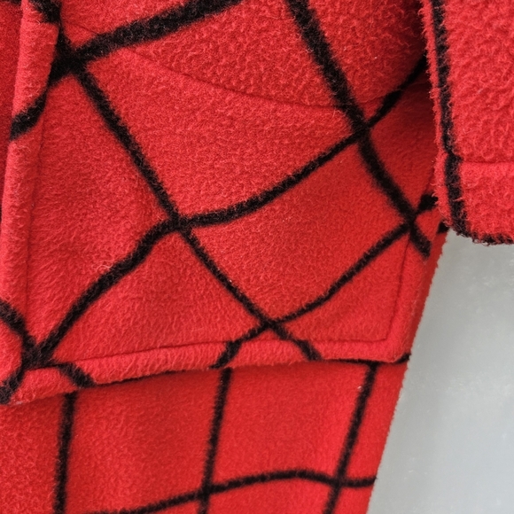 Vintage Embellish Red and Black window pane Coat. - Picture 4 of 6